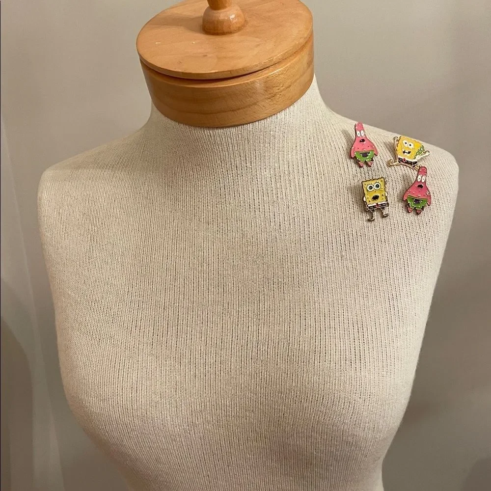 SpongeBob and Patrick Enamel Pins Set